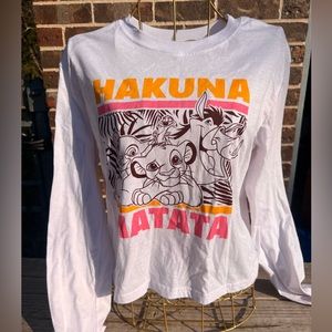Hakuna Matata Crop Top Disney T-Shirt Size XS